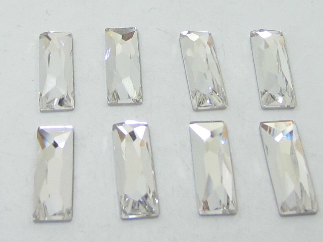 12 pcs. BAGUETTE 8x2.6mm BAGUETTE CRYSTAL STAR BRIGHT FLATBACK Rhinestones